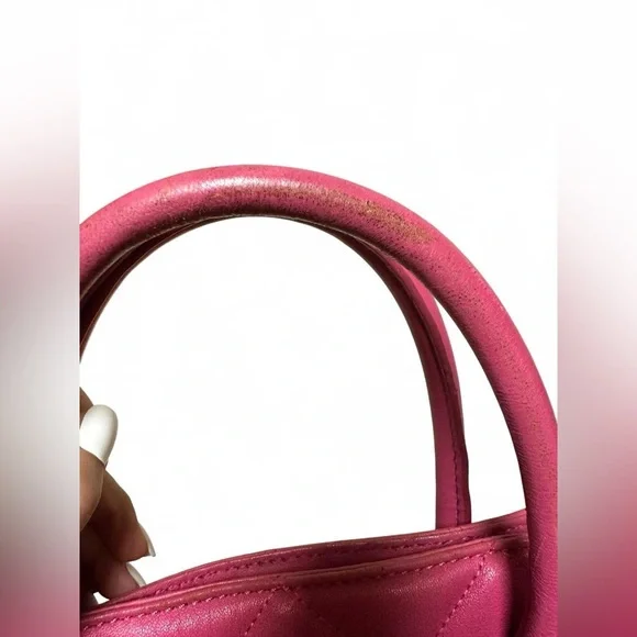 Michael Kors Quilted Hamilton Tote Top Handle Shoulder Chain Strap & Lock - Picture 6 of 13